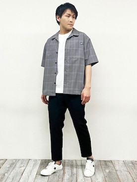 「Grand PARK（グランドパーク）のアイテム」を使った、ニコルさん（メンズ・178cm）の夏コーディネート