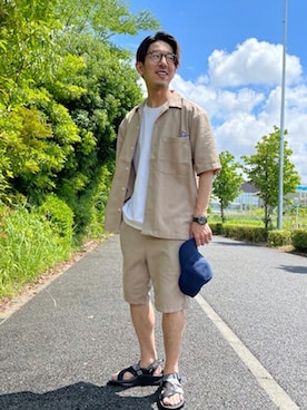 「Grand PARK（グランドパーク）のアイテム」を使った、ニコルさん（メンズ・168cm）の夏コーディネート