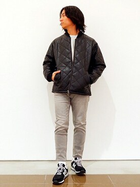 「NEWBALANCE」｜「アイテム（ブルゾン）」を使った、ニコルさん（メンズ・175cm）の冬コーディネート