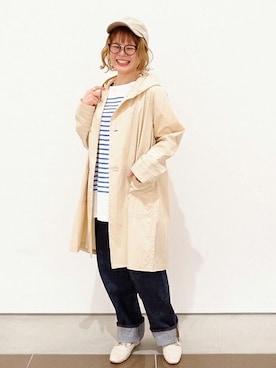 「春コート」｜「アイテム（ブルゾン）」を使った、ニコルさん（レディース・160cm）の春コーディネート