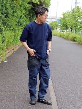 「NANGA（ナンガ）のアイテム」を使った、ニコルさん（メンズ・168cm）の夏コーディネート