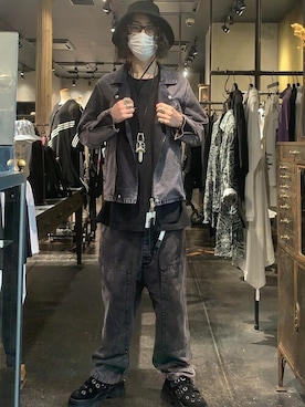 「ISAMU KATAYAMA BACKLASH（イサムカタヤマバックラッシュ）のアイテム（パンツ）」を使った、Yu-m@‼︎さん（メンズ・181cm）の春コーディネート