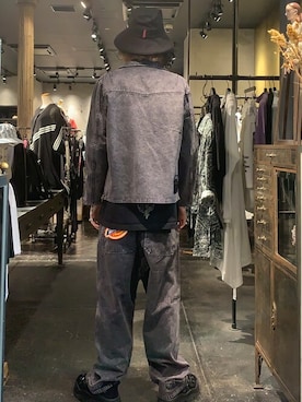 「ISAMU KATAYAMA BACKLASH（イサムカタヤマバックラッシュ）のアイテム（デニムパンツ）」を使った、Yu-m@‼︎さん（メンズ・181cm）の春コーディネート