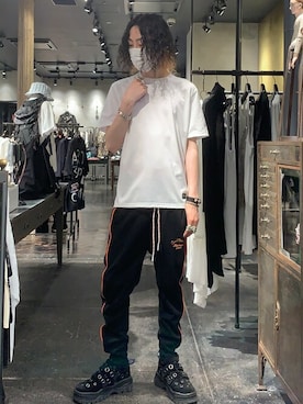 「Lucien Pellat-Finet（ルシアンペラフィネ）のアイテム（トップス）」を使った、Yu-m@‼︎さん（メンズ・181cm）の夏コーディネート