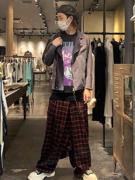 「ISAMU KATAYAMA BACKLASH（イサムカタヤマバックラッシュ）のアイテム（パンツ）」を使った、Yu-m@‼︎さん（メンズ・181cm）の夏コーディネート