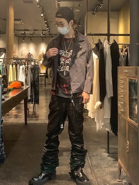 「ISAMU KATAYAMA BACKLASH（イサムカタヤマバックラッシュ）のアイテム（パンツ）」を使った、Yu-m@‼︎さん（メンズ・181cm）の夏コーディネート