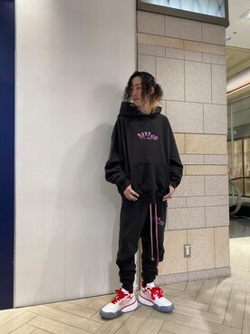 「ROYAL FLASH（ロイヤルフラッシュ）のアイテム（パーカー）」を使った、Yu-m@‼︎さん（メンズ・181cm）の夏コーディネート