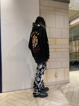 「ROYAL FLASH（ロイヤルフラッシュ）のアイテム（パーカー）」を使った、Yu-m@‼︎さん（メンズ・181cm）の秋コーディネート