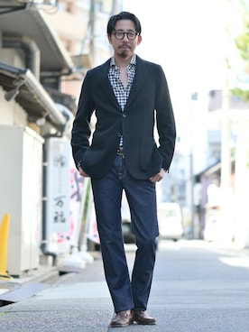 「Paraboot（パラブーツ）のアイテム（その他シューズ）」を使った、Tatsuki_Ohishiさん（メンズ・176cm）の秋コーディネート