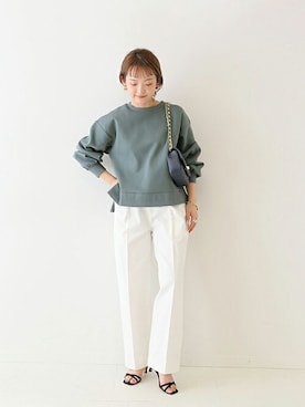 「スローブイエナ」｜「アイテム（スウェット）」を使った、ayumiさん（レディース・159cm）の春コーディネート
