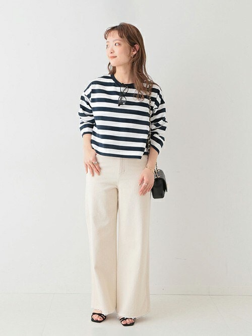 SLOBE IENA LE DENIM ハイライズミニフレアパンツ　38 セール】LE DENIMハイライズミニフレアパンツ◇（デニムパンツ