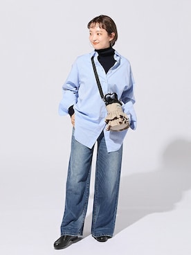 「SLOBE IENA（スローブイエナ）のアイテム（ローファー）」を使った、ayumiさん（レディース・159cm）の秋コーディネート