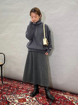 「スローブイエナ」｜「アイテム（ブーツ）」を使った、ayumiさん（レディース・159cm）の秋コーディネート