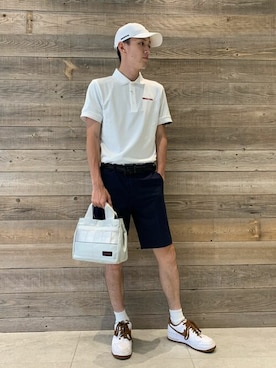 「BRIEFING（ブリーフィング）のアイテム（帽子）」を使った、briefingecさん（メンズ・179cm）の夏コーディネート