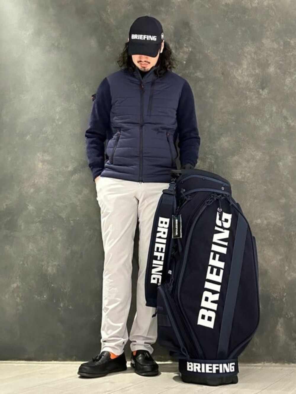 美品】BRIEFING SUEDE LS MOCK NECK ゴルフ M BRIEFING