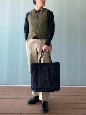 「BRIEFING（ブリーフィング）のアイテム」を使った、briefingecさん（メンズ・167cm）の冬コーディネート