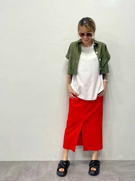 「VICKY（ビッキー）のアイテム」を使った、VICKYさん（レディース・160cm）の夏コーディネート