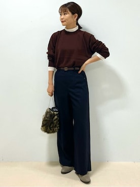 「human woman（ヒューマンウーマン）の◆オリジナルショートブーツ（ブーツ）」を使った、renaさん（レディース・151cm）の秋コーディネート