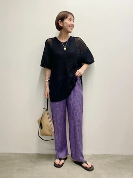 「sara mallika（サラ マリカ）のアイテム（パンツ）」を使った、hirotaさん（レディース・168cm）の春コーディネート