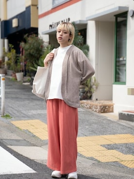 「NAVY（ネイビー）のアイテム」を使った、マックハウスZOZOスタイリスト レディースさん（レディース・163cm）の春コーディネート