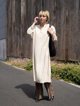 「NAVY（ネイビー）のアイテム」を使った、マックハウスZOZOスタイリスト レディースさん（レディース・163cm）の春コーディネート