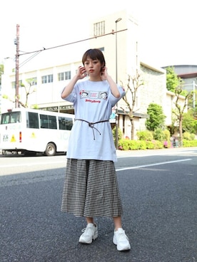 「NAVY（ネイビー）のアイテム」を使った、マックハウスZOZOスタイリスト レディースさん（レディース・163cm）の夏コーディネート