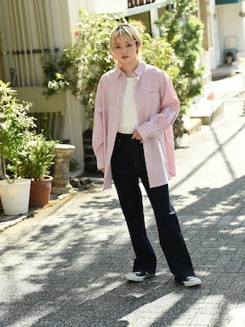 「NAVY（ネイビー）のアイテム」を使った、マックハウスZOZOスタイリスト レディースさん（レディース・163cm）の秋コーディネート