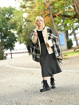 「Howdy Marie（ハウディ―マリー）のアイテム」を使った、マックハウスZOZOスタイリスト レディースさん（レディース・163cm）の冬コーディネート