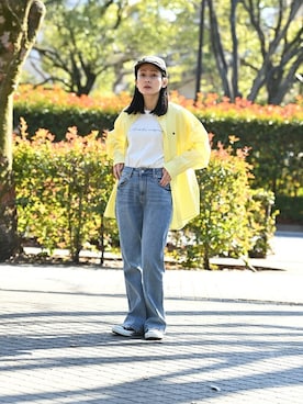 「フレアデニム」｜マックハウスZOZOスタイリスト レディースさん（レディース・163cm）の春コーディネート