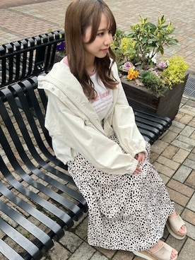 「いいね返し」｜「アイテム（マウンテンパーカー）」を使った、INGNI（イング）さん（レディース・153cm）の春コーディネート