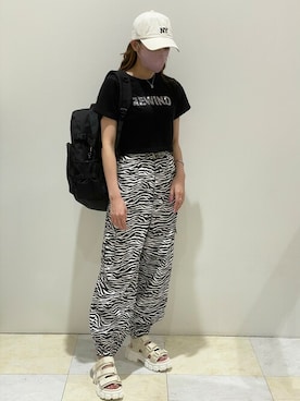 「コーディネート」｜「アイテム（キャップ）」を使った、INGNI（イング）さん（レディース・159cm）の夏コーディネート