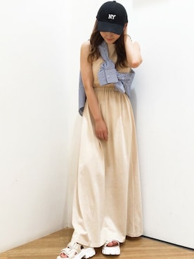 「コーディネート」｜「アイテム（キャップ）」を使った、INGNI（イング）さん（レディース・153cm）の夏コーディネート