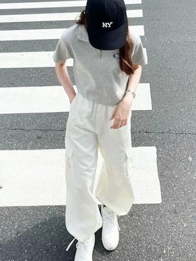 「コーディネート」｜「アイテム（キャップ）」を使った、INGNI（イング）さん（レディース・159cm）の夏コーディネート