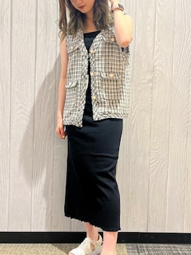 「INGNI（イング）のアイテム（その他アウター）」を使った、INGNI（イング）さん（レディース・163cm）の夏コーディネート