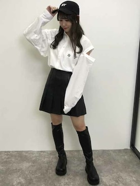 「コーディネート」｜「アイテム（キャップ）」を使った、INGNI（イング）さん（レディース・153cm）の夏コーディネート