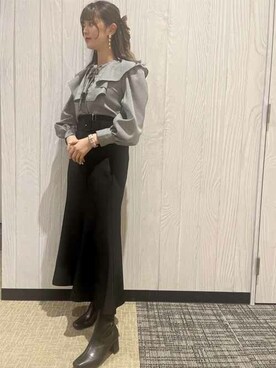 「INGNI（イング）のベーシックミドルブーツ（ブーツ）」を使った、INGNI（イング）さん（レディース・163cm）の夏コーディネート