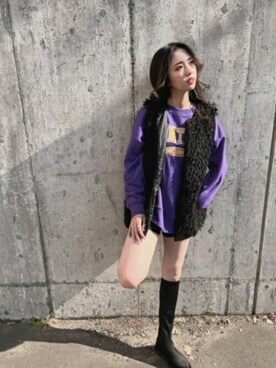 「コーディネート」｜「アイテム（スウェット）」を使った、INGNI（イング）さん（レディース・164cm）の秋コーディネート