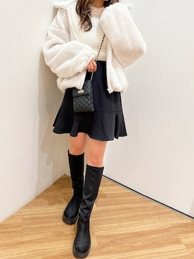 「INGNI（イング）のアイテム（その他アウター）」を使った、INGNI（イング）さん（レディース・154cm）の秋コーディネート