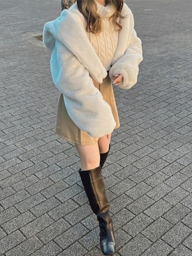「INGNI（イング）のアイテム（その他アウター）」を使った、INGNI（イング）さん（レディース・154cm）の冬コーディネート