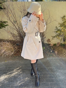 「INGNI（イング）のアイテム（その他アウター）」を使った、INGNI（イング）さん（レディース・154cm）の冬コーディネート