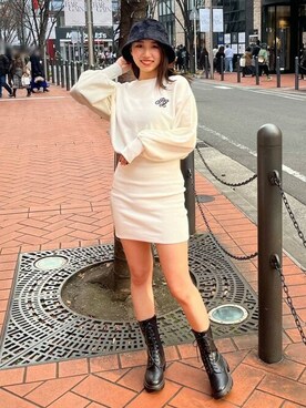 「ファッションの力を信じよう」｜「アイテム（チュニック）」を使った、INGNI（イング）さん（レディース・161cm）の冬コーディネート