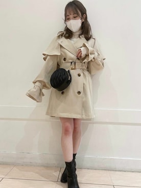 「ファッションの力を信じよう」｜「アイテム（トレンチコート）」を使った、INGNI（イング）さん（レディース・150cm）の冬コーディネート
