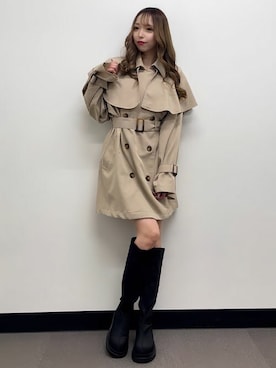 「ファッションの力を信じよう」｜「アイテム（トレンチコート）」を使った、INGNI（イング）さん（レディース・159cm）の冬コーディネート