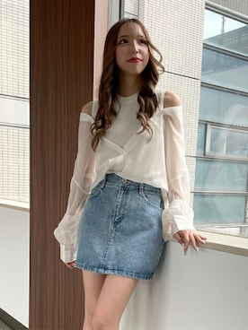 「ミニスカート」｜「アイテム（アンサンブル）」を使った、INGNI（イング）さん（レディース・159cm）の春コーディネート