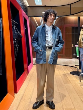 「アメカジ」｜「アイテム（ジャケット/アウター）」を使った、ikechanさん（メンズ・171cm）の夏コーディネート