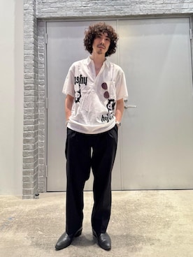 「HYSTERIC GLAMOUR（ヒステリックグラマー）のGONZO（サングラス、シルバー系）」を使った、ikechanさん（メンズ・171cm）の夏コーディネート