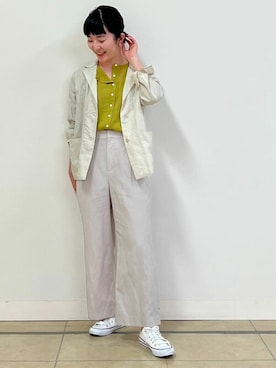 「human woman（ヒューマンウーマン）のアイテム」を使った、natsukiさん（レディース・156cm）の春コーディネート