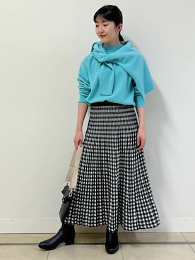 「human woman（ヒューマンウーマン）の◆オリジナルショートブーツ（ブーツ）」を使った、natsukiさん（レディース・156cm）の冬コーディネート