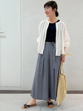 「スカーチョ」｜natsukiさん（レディース・156cm）の夏コーディネート