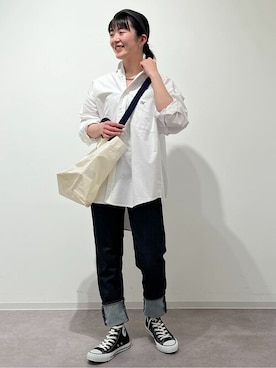 「EDWIN（エドウィン）のアイテム」を使った、natsukiさん（レディース・156cm）の冬コーディネート